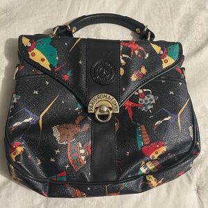 Vintage Victory Duck- circus print leather bag